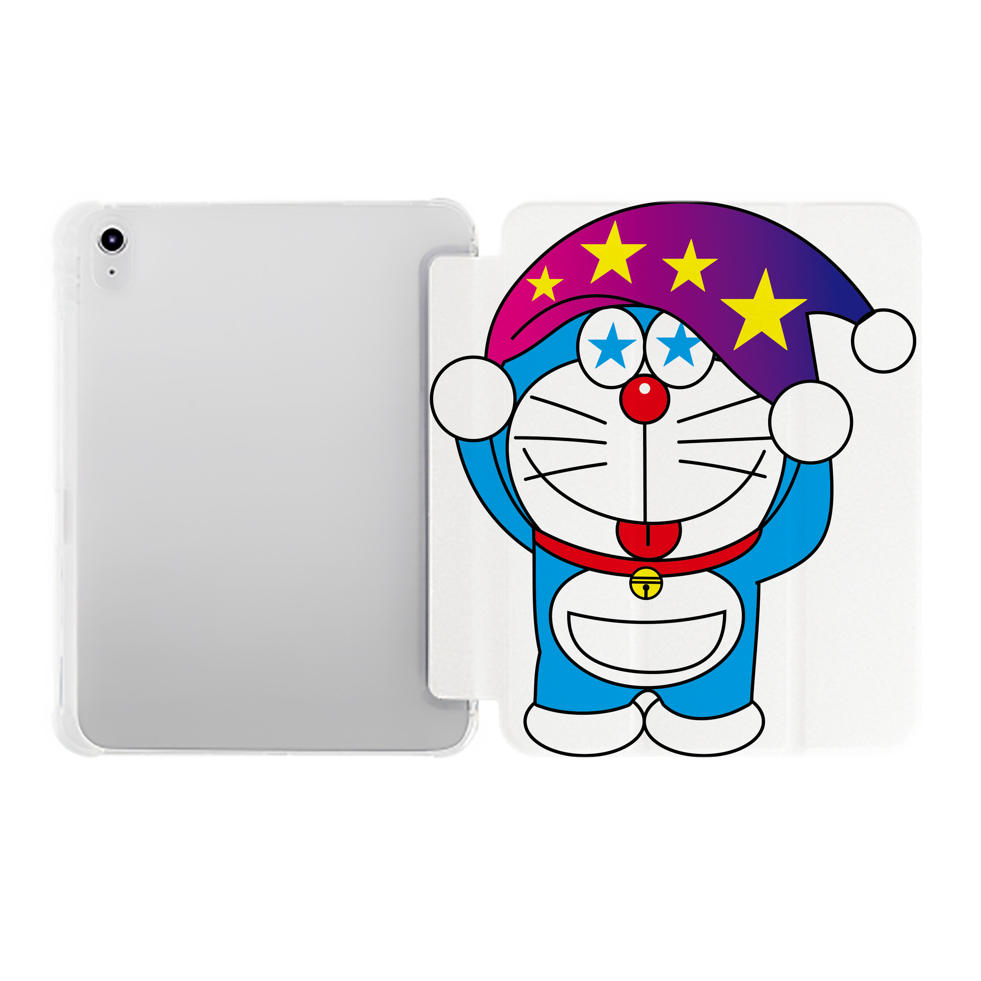 （画像用） ドラえもん Doraemon IPad ケース ペン収納付き 三つ折りスタンド PUレザー×シリコン 対応機種9.5/10.5/10.9インチ